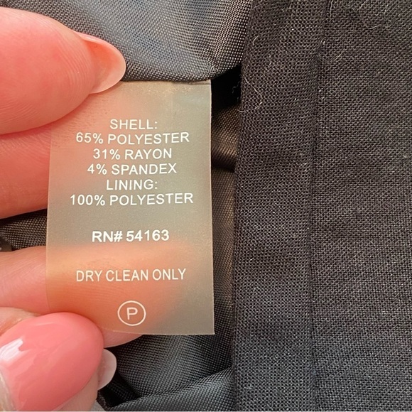 Calvin Klein Black Pensil Lined Midi Wrap Strech Skirt with Silver Buckle size 8 - Picture 7 of 10